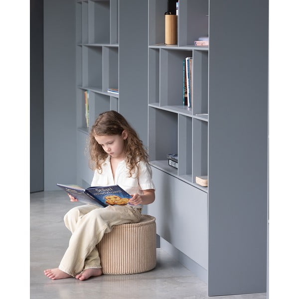 Světle hnědý manšestrový dětský puf – Wigiwama-image-1