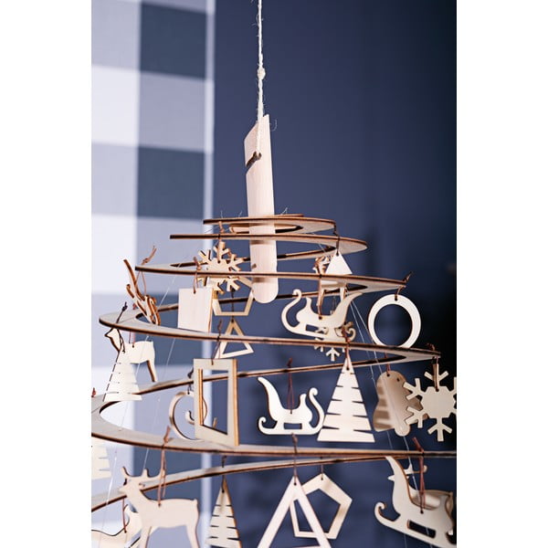 Sada 10 dřevěných vánočních dekorací Spira Medium-image-1