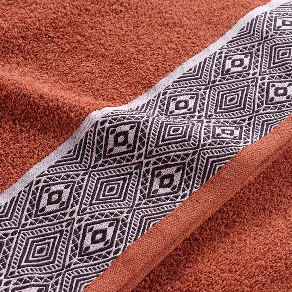 Froté bavlněná osuška v cihlové barvě 90x150 cm Esteban – douceur d'intérieur-image-2