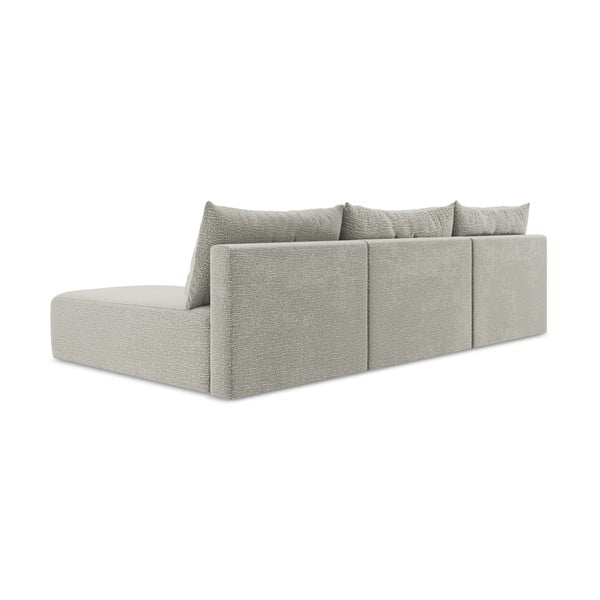 Světle šedá rozkládací/s úložným prostorem rohová pohovka Kalena – Makamii-image-3