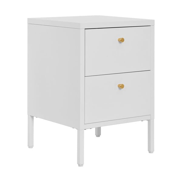 Bílý kovový noční stolek Dalby – House Nordic-image-2