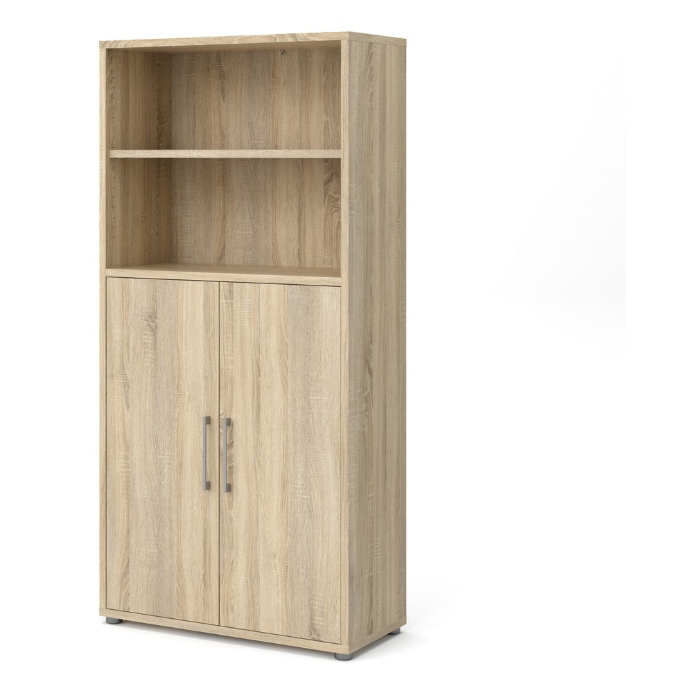 Modulární knihovna v dekoru dubu v přírodní barvě 89x189 cm Prima – Tvilum