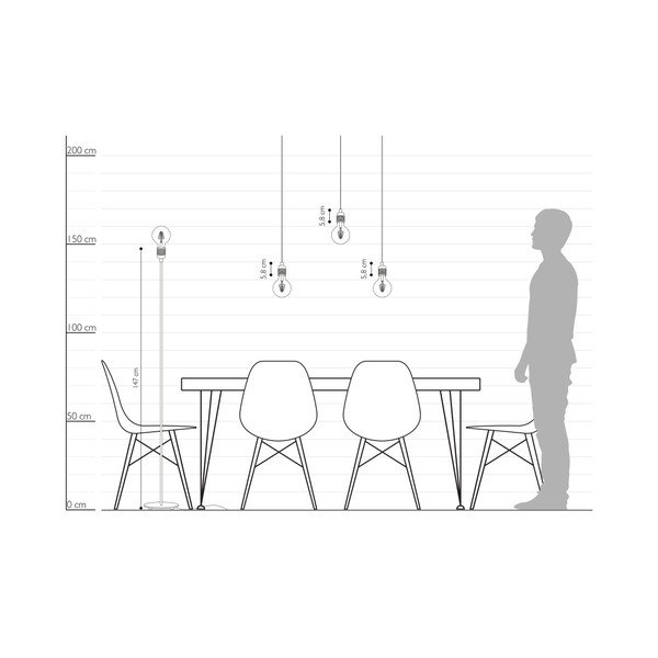 Bílá volně stojící lampa Sotto Luce BI Elementary XL 1F-image-3