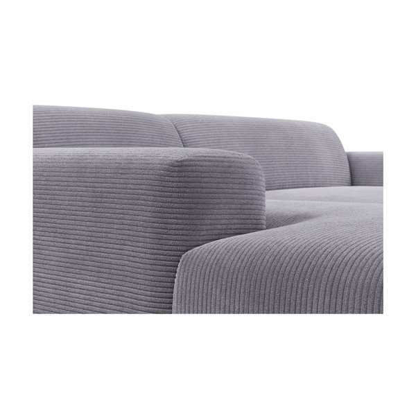 Světle šedá manšestrová rohová pohovka Marie Claire Home Karen, 250 cm, levý roh-image-1