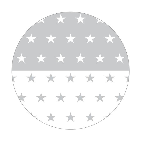 Bílý/šedý mantinel do postýlky s příměsí bavlny 96 cm Little Stars – Roba-image-3