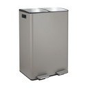 Taupe ocelový odpadkový koš 2x30 l na tříděný odpad/nášlapný   Aliya – Spirella