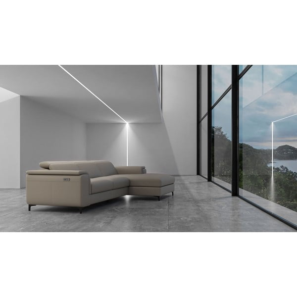 Světle hnědá kožená rohová pohovka (pravý roh) Brito – MESONICA-image-1