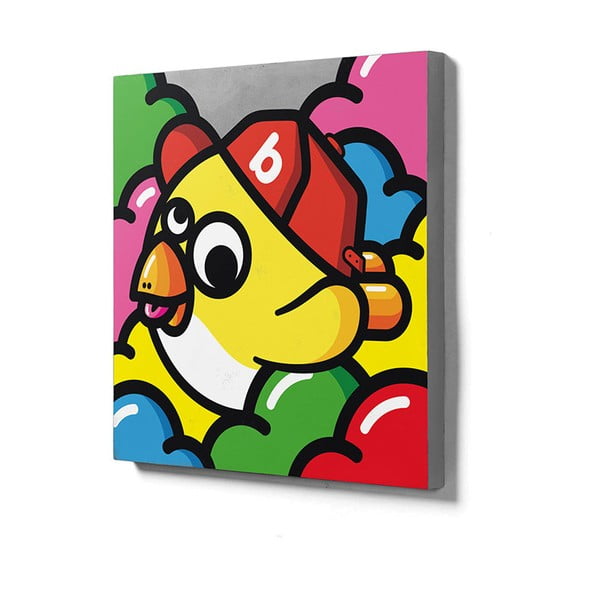 Betonový nástěnný obraz Lyon Béton Oiseau Volant Jaune, 60 x 60 cm-image-1