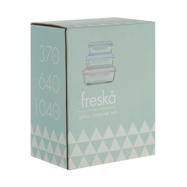 Skleněno-silikonové dózy na potraviny 3 ks Freska – Premier Housewares-image-1