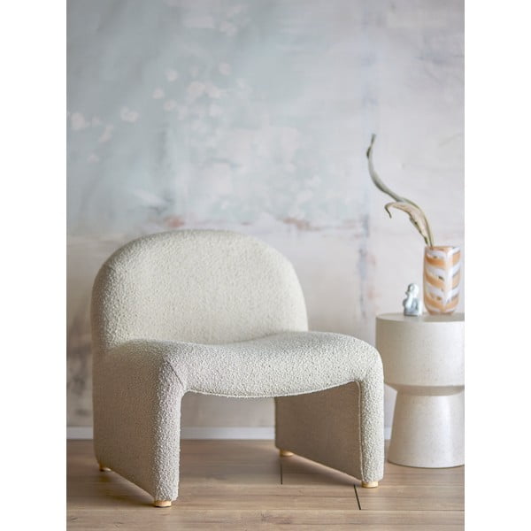Krémové křeslo z textilie bouclé Neel – Bloomingville-image-1