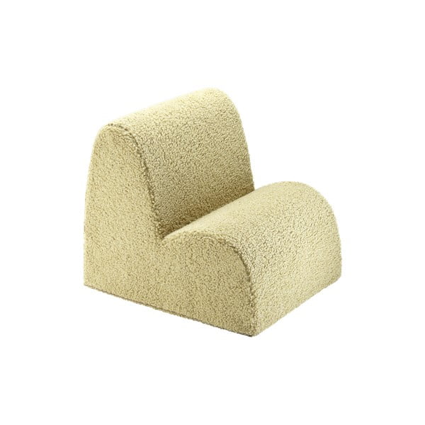 Zelené dětské křesílko z textilie bouclé Cloud – Wigiwama