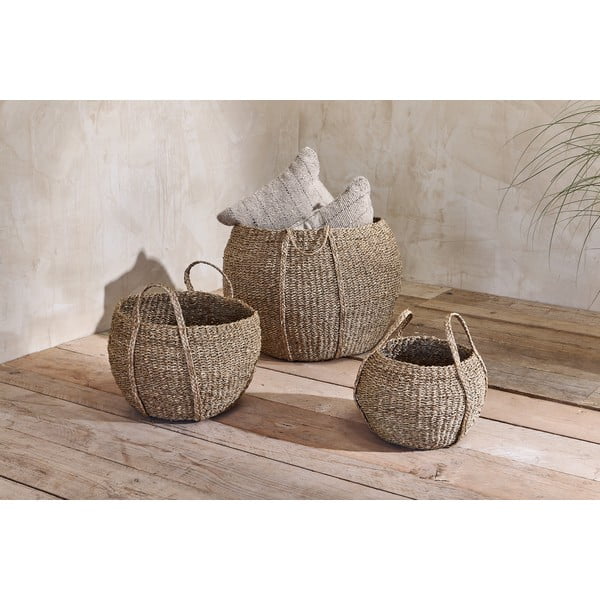 Úložný košík z mořské trávy Nkuku Rundi, ø 32 cm-image-1