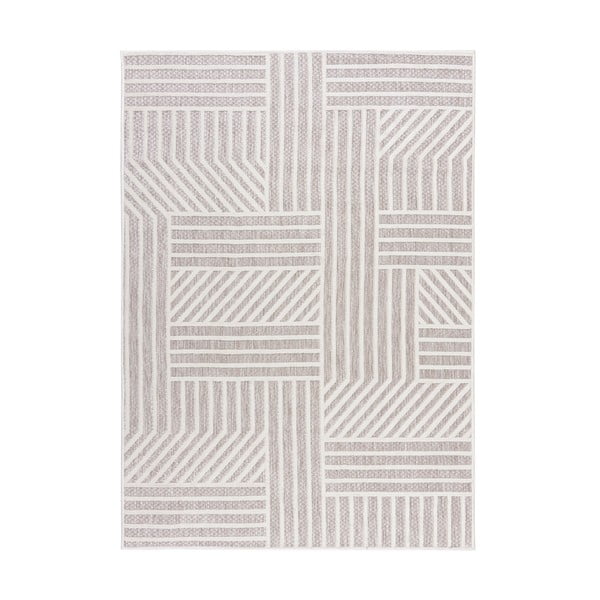 Béžový venkovní koberec Flair Rugs Blocks, 80 x 150 cm