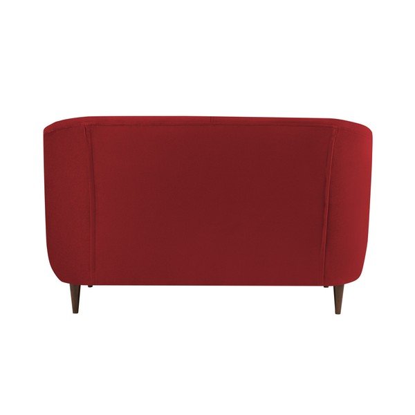 Červená sametová pohovka Kooko Home Glam, 125 cm-image-1