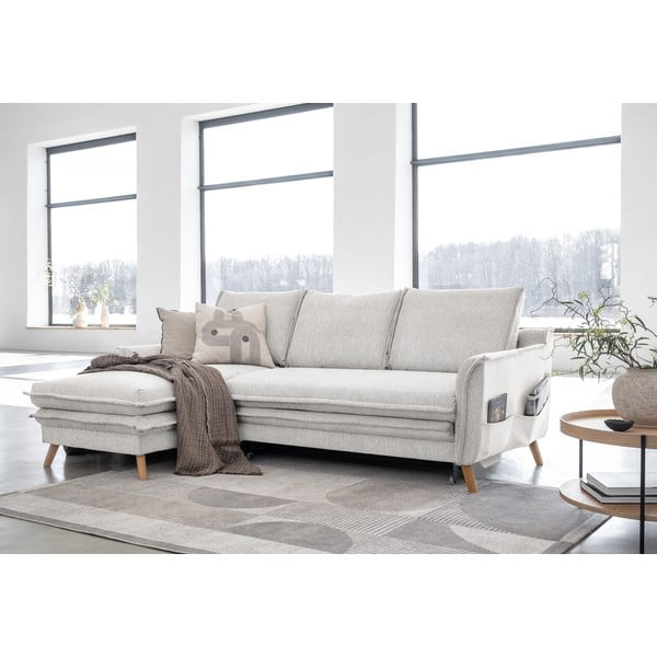 Béžová rozkládací rohová pohovka (levý roh) Charming Charlie – Miuform-image-3