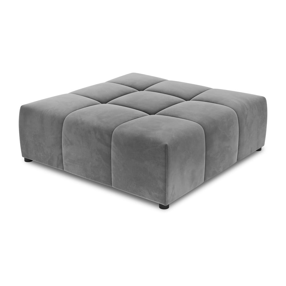 Šedý sametový modul pohovky Rome Velvet - Cosmopolitan Design
