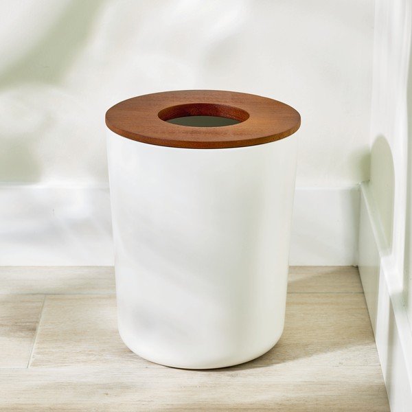 Bílý odpadkový koš iDesign Eco Vanity-image-1