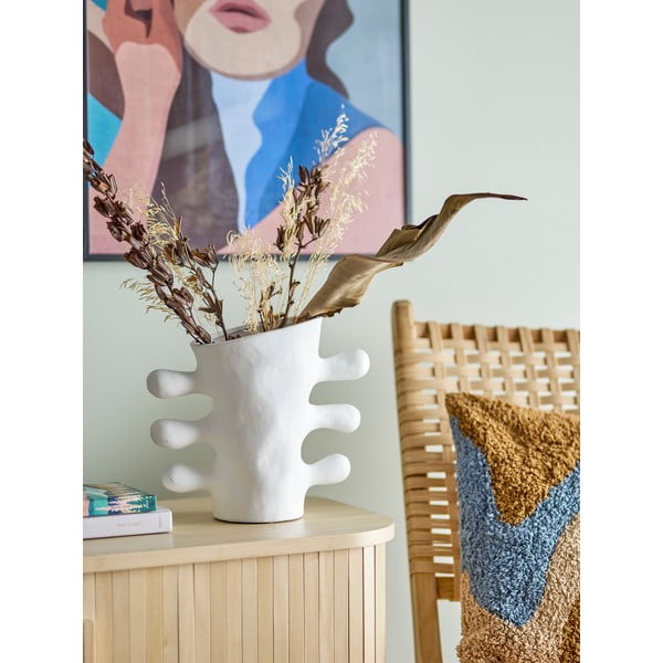 Bílá váza z kameniny Pernilla – Bloomingville-image-1
