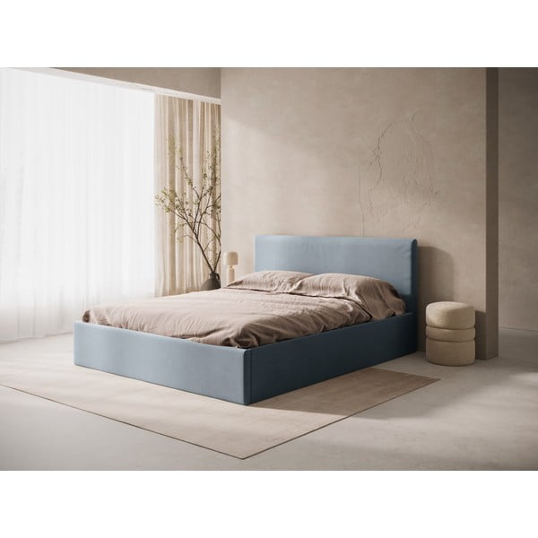 Světle modré čalouněné čelo postele 210,5x100 cm Remo – Micadoni -image-1