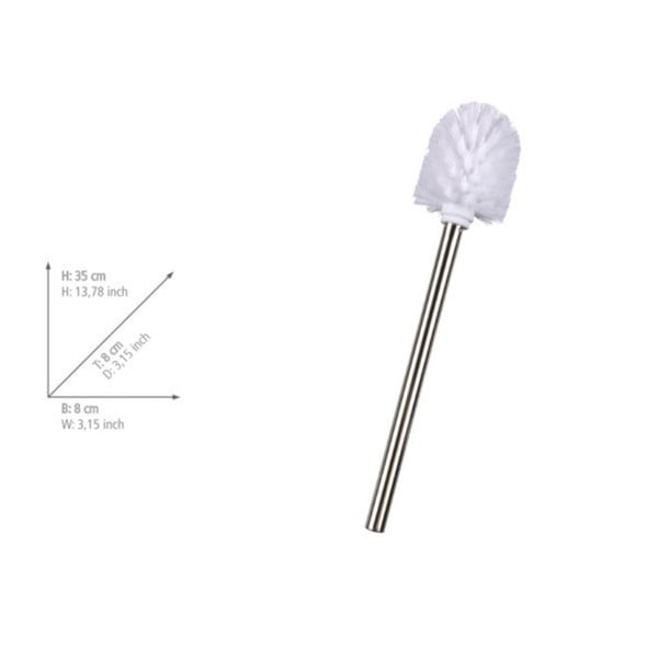 Náhradní bílý WC kartáč s rukojetí z nerezové oceli Wenko-image-1