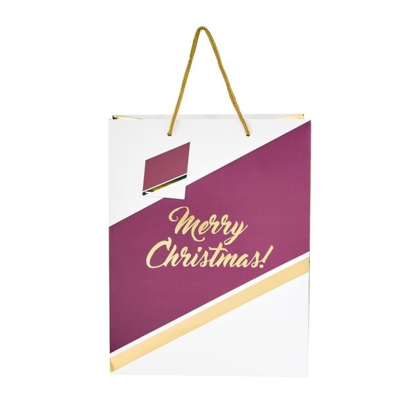 Dárková taška Butlers Merry Christmas, výška 13,5 cm