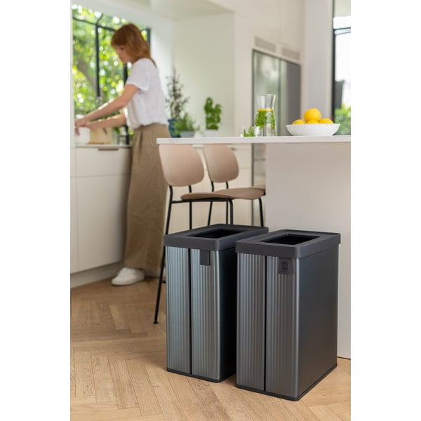 Modrý odpadkový koš na tříděný odpad z recyklovaného plastu 54 l Verto Recycle – Curver-image-3