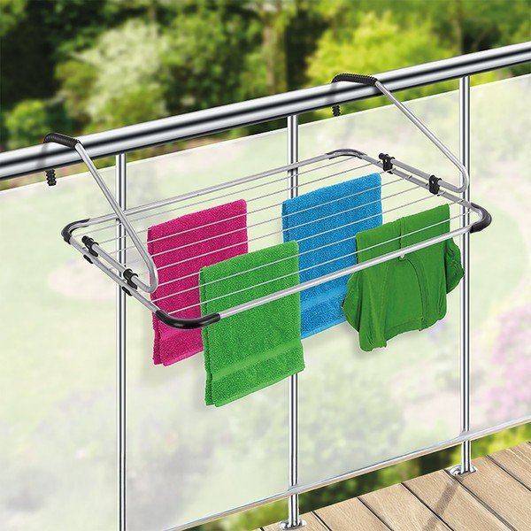 Závěsný sušák na prádlo ve stříbrné barvě 10,5 m – Orion-image-1