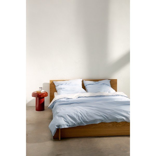 Světle modrý povlak na peřinu na jednolůžko z bavlněného saténu 140x200 cm Oba – noo.ma-image-3