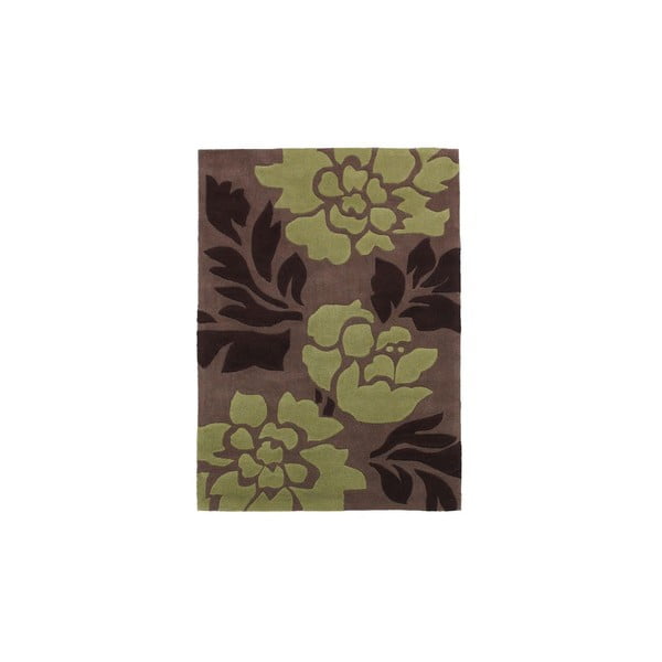 Koberec Hongkong Brown Green, 90x150 cm