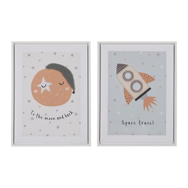 Dětské obrázky v sadě 2 ks 30x40 cm Space – Ixia