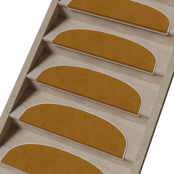 Světle hnědé nášlapy na schody v sadě 16 ks 20x65 cm Plain Color – Vitaus-image-1