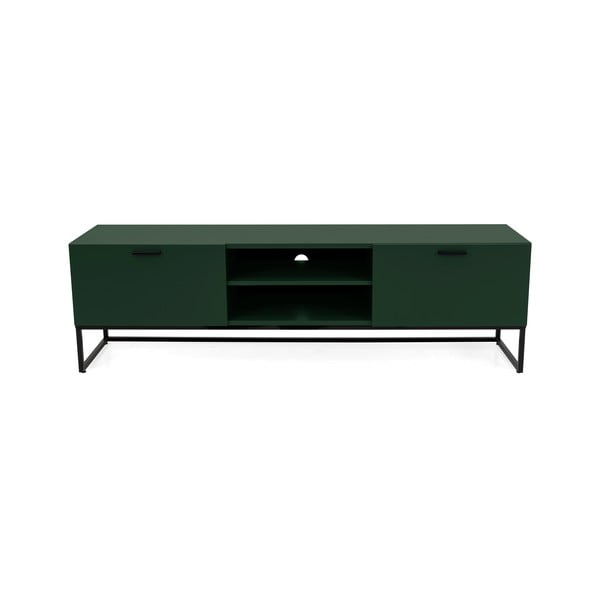 Zelený TV stolek s černými kovovými nohami Tenzo Mello