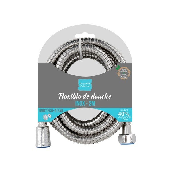 Ocelová sprchová hadice Hydro – douceur d'intérieur-image-1