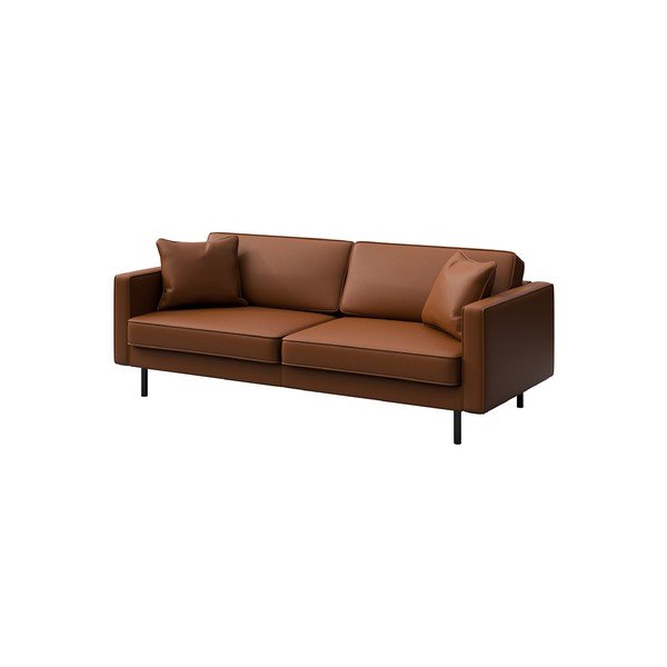 Koňakově hnědá kožená pohovka 207 cm Kobo – MESONICA-image-2