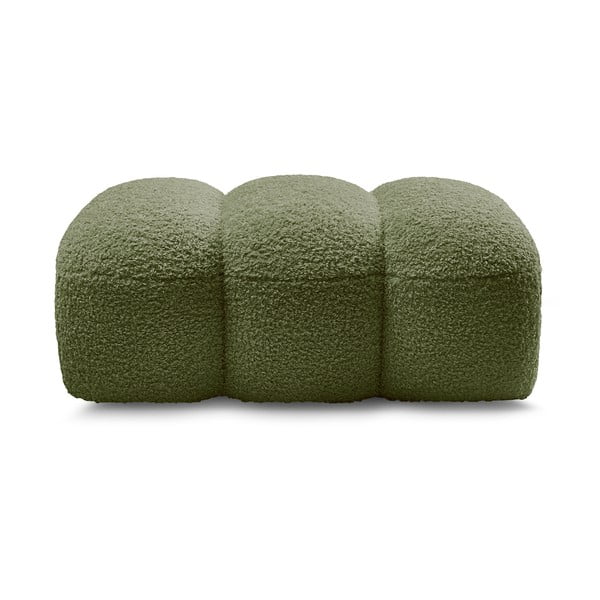 Zelená podnožka z textilie bouclé Hippolyte – Bobochic Paris