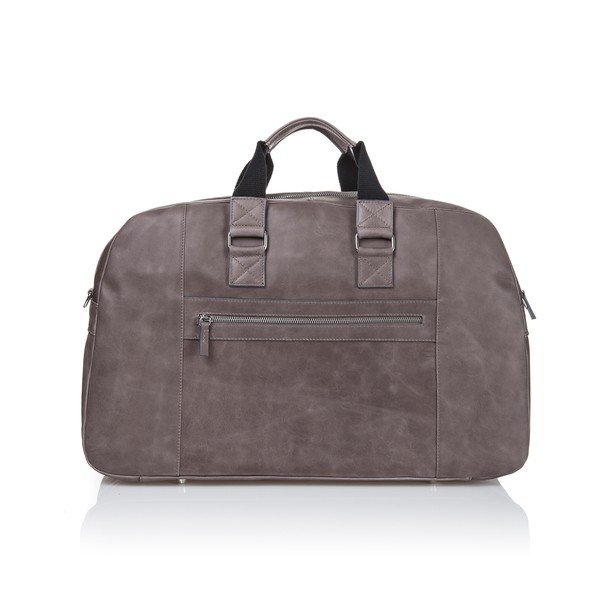 Šedohnědá cestovní taška z telecí kůže Ferruccio Laconi Traveler-image-1