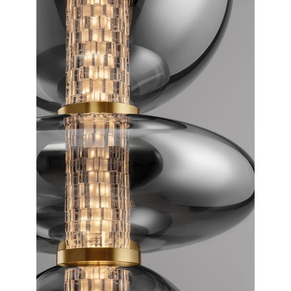 Šedé kovové LED závěsné svítidlo se skleněným stínidlem ø 25,5 cm Navi – Nova Luce-image-2