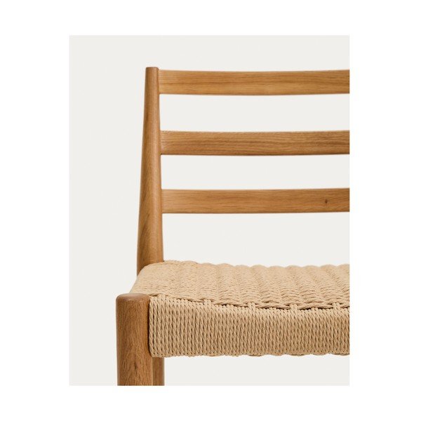 Barová židle z dubového dřeva v přírodní barvě (výška sedáku 65 cm) Analy – Kave Home-image-4