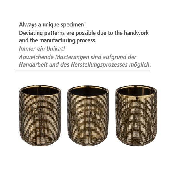 Keramický kelímek na zubní kartáčky ve zlaté barvě Rivara – Wenko-image-4