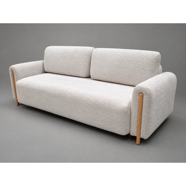 Béžová rozkládací/s úložným prostorem pohovka z textilie bouclé 244 cm Arcadova - II. jakost – ELTAP-image-2