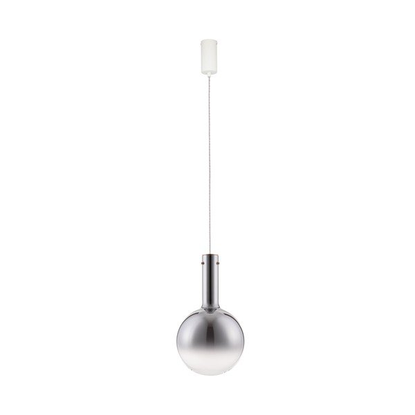 Šedé skleněné LED stmívatelné závěsné svítidlo ø 25 cm Nostos – Nova Luce