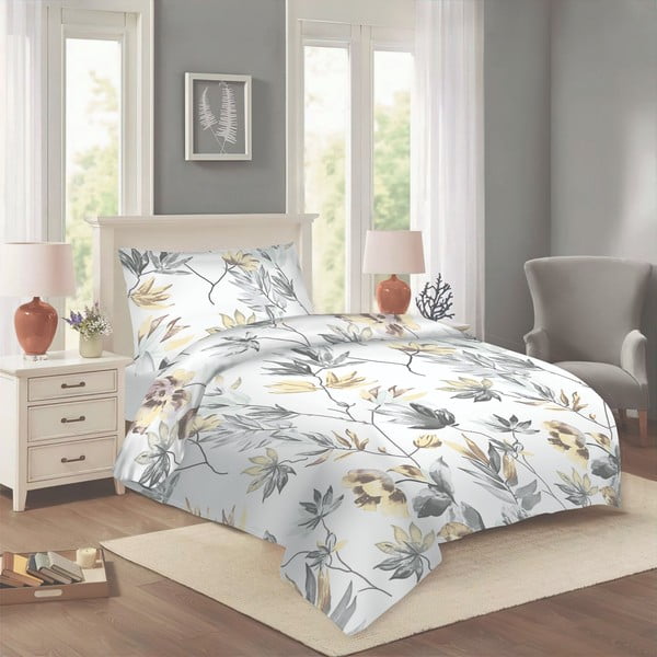 Bílé bavlněné povlečení na jednolůžko 140x200 cm Darina – Cotton House