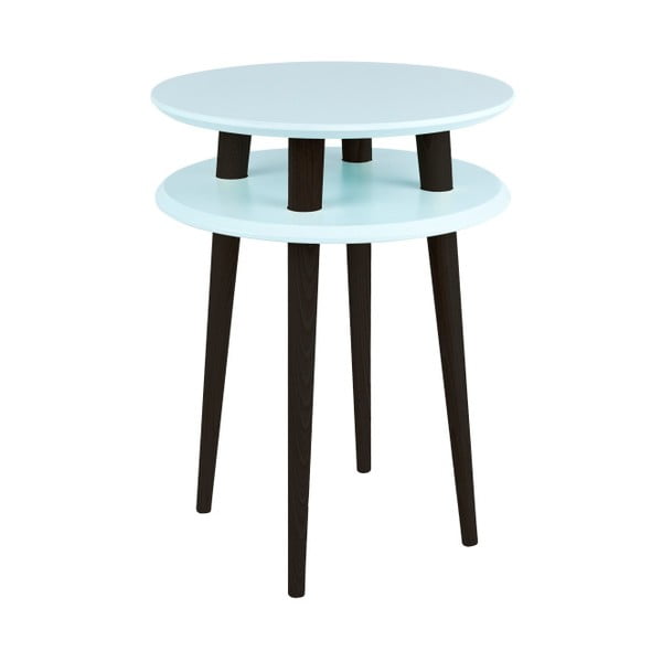 Světle tyrkysový příruční stolek s černými nohami Ragaba UFO, Ø 45 cm