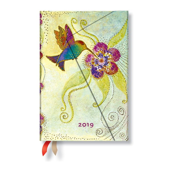 Diář na rok 2019 Paperblanks Hummingbird Horizontal, 10 x 14 cm