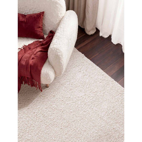 Slonovinový ručně tkaný koberec z materiálu bouclé 120x170 cm Notting Hill Portobello – Ted Baker-image-1