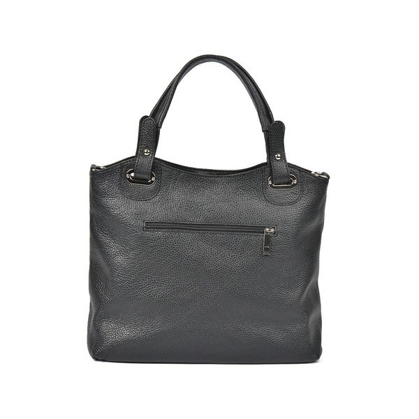 Černá kožená kabelka Luisa Vannini Tote-image-4