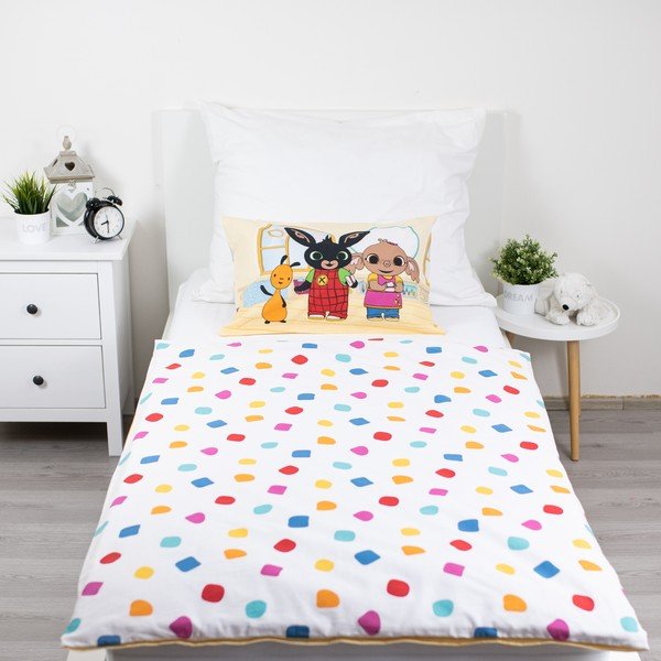 Bavlněné dětské povlečení do postýlky 100x135 cm Králíček Bing Playroom – Jerry Fabrics-image-2