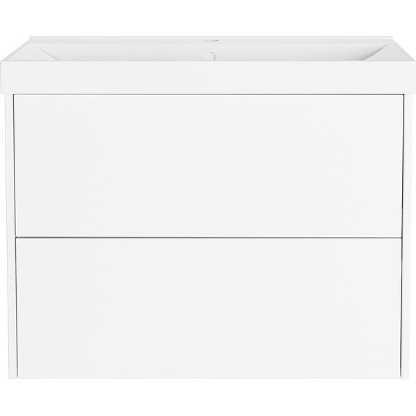 Bílá matná závěsná skříňka pod umyvadlo 81x65 cm Bodera – Germania-image-3