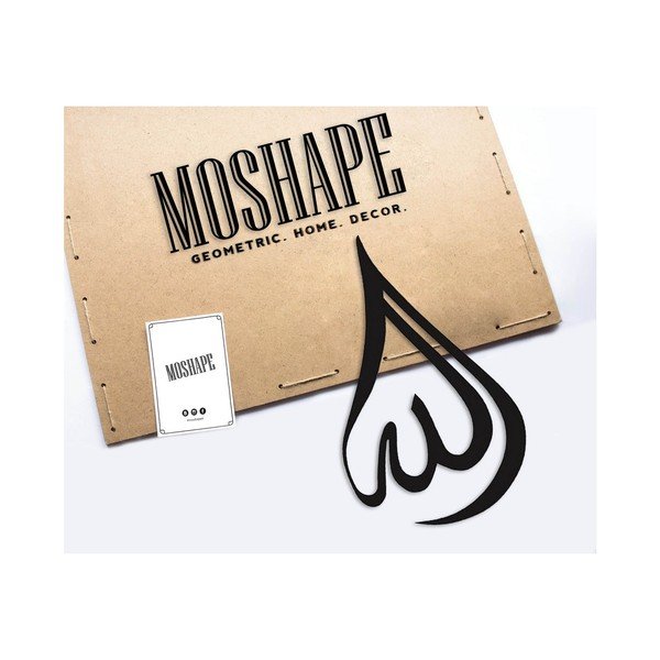 Černá kovová nástěnná dekorace Leave-image-1