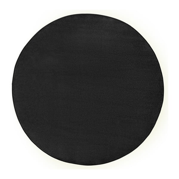 Černý koberec Hanse Home, ⌀ 133 cm